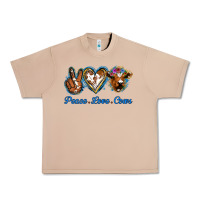 Burro Peace Love Cows Urban Heavy Tee - Jasminsmagicworld