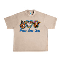 French Oak Peace Love Cows Urban Heavy Tee - Jasminsmagicworld