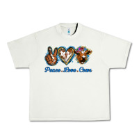 Pistachio Peace Love Cows Urban Heavy Tee - Jasminsmagicworld