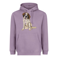 Lavender saint bernard Heavyweight Hoodie - RanaPortraitStore
