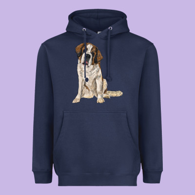 Saint Bernard Heavyweight Hoodie Designed By Ranaportraitstore
