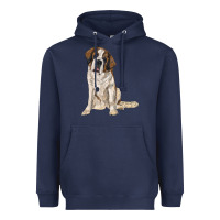 Navy saint bernard Heavyweight Hoodie - RanaPortraitStore