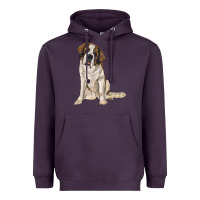 Plum saint bernard Heavyweight Hoodie - RanaPortraitStore