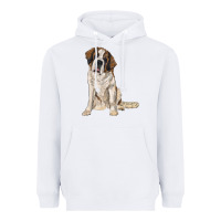White saint bernard Heavyweight Hoodie - RanaPortraitStore
