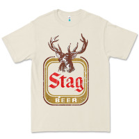 Bone Vintage Stag Beer, distressed Premium Tee - Craftify