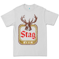 Dove Grey Vintage Stag Beer, distressed Premium Tee - Craftify