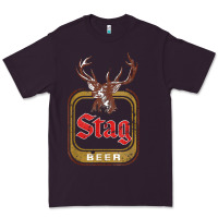 Plum Vintage Stag Beer, distressed Premium Tee - Craftify
