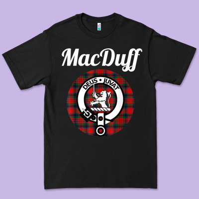 Macduff Clan Scottish Name Coat Of Arms Tartan Premium Tee Designed By Craftify