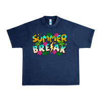 Navy Summer Break Urban Heavy Tee - CowhideDigitalArt