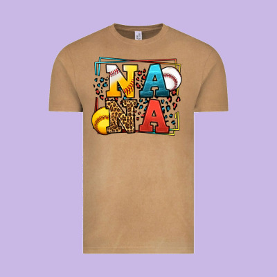 Baseball And Softball Nana Vintage Tee Designed By Lillyallendesigns