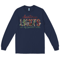 Navy Dreaming Wine Christmas Long Sleeve Tee - SublimationCraftShop