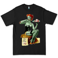 Black Zombie Pin Up Girl Halloween Premium Tee - Craftify