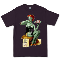 Plum Zombie Pin Up Girl Halloween Premium Tee - Craftify