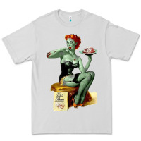 Dove Grey Zombie Pin Up Girl Halloween Premium Tee - Craftify