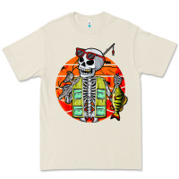 Skeleton Fishing Lover Moon Halloween Costume Fish Premium Tee | Teevron