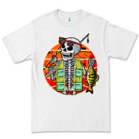 White skeleton fishing lover moon halloween costume fish Premium Tee - Craftify