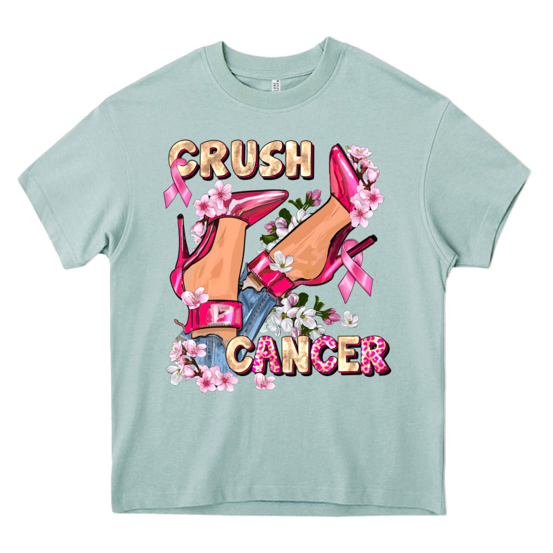 Crush Breast Cancer Heavy Core Tee by FaDigitalArtStudio | Teevron