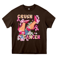 Chocolate Brown Crush Breast Cancer Heavy Core Tee - FaDigitalArtStudio