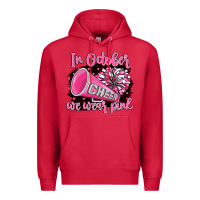 Cardinal in october we wear pink cheer Premium Hoodie - BarkalooDesign