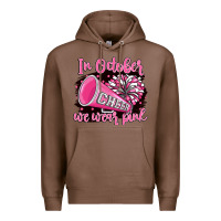 Chestnut in october we wear pink cheer Premium Hoodie - BarkalooDesign