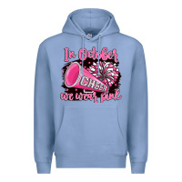 Colony Blue in october we wear pink cheer Premium Hoodie - BarkalooDesign