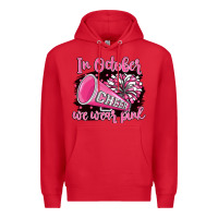 Red in october we wear pink cheer Premium Hoodie - BarkalooDesign