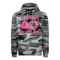 Slate Camo in october we wear pink cheer Premium Hoodie - BarkalooDesign