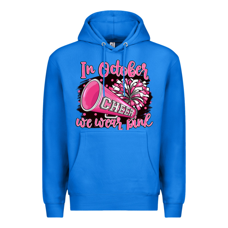 In October We Wear Pink Cheer Premium Hoodie by BarkalooDesign | Teevron