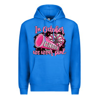 True Royal in october we wear pink cheer Premium Hoodie - BarkalooDesign