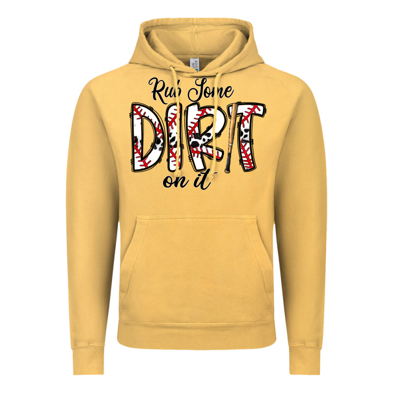 Rub Somedirt On It Baseball Vintage Hoodie by CowhideDigitalArt | Teevron