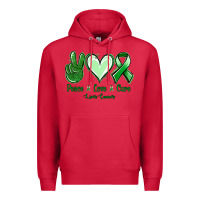 Cardinal Peace Love Cure Liver Cancer Premium Hoodie - Jasminsmagicworld