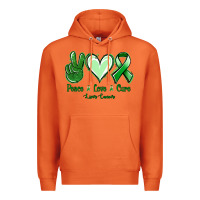 Carrot Peace Love Cure Liver Cancer Premium Hoodie - Jasminsmagicworld