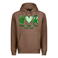 Chestnut Peace Love Cure Liver Cancer Premium Hoodie - Jasminsmagicworld