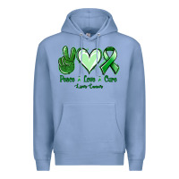 Colony Blue Peace Love Cure Liver Cancer Premium Hoodie - Jasminsmagicworld
