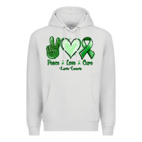 Dove Grey Peace Love Cure Liver Cancer Premium Hoodie - Jasminsmagicworld