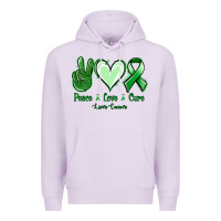 Lilac Peace Love Cure Liver Cancer Premium Hoodie - Jasminsmagicworld
