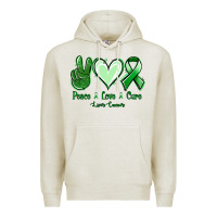 Oatmeal Heather Peace Love Cure Liver Cancer Premium Hoodie - Jasminsmagicworld