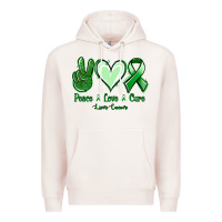 Pale Pink Peace Love Cure Liver Cancer Premium Hoodie - Jasminsmagicworld
