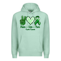 Seafoam Peace Love Cure Liver Cancer Premium Hoodie - Jasminsmagicworld