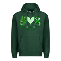 Sports Green Peace Love Cure Liver Cancer Premium Hoodie - Jasminsmagicworld