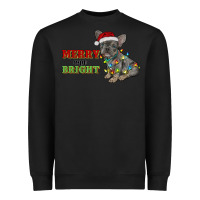 Black merry and bright french bulldog Heavyweight Sweatshirt - RanaPortraitStore