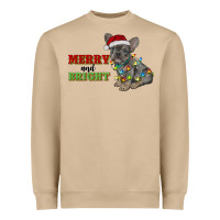 Mushroom merry and bright french bulldog Heavyweight Sweatshirt - RanaPortraitStore