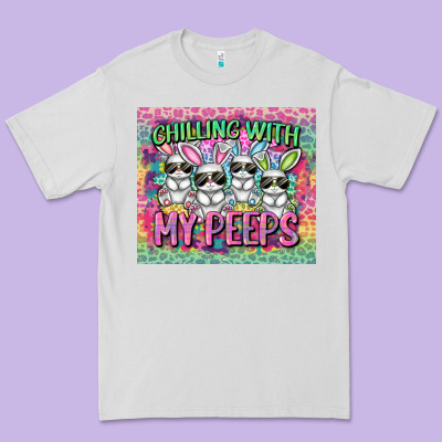 Chilling With My Peeps Premium Tee Designed By Fadigitalartstudio