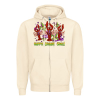 Sandshell happy crawdi gras mardi gras carnival Zipper Hoodie - Jasminsmagicworld