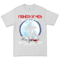 Dove Grey fisher of men we catch  em he cleans  em matthew 4 19 Premium Tee - Craftify