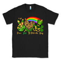 Black Peace love St. Patrick's Day Classic Tee - OliviaCreatesArt