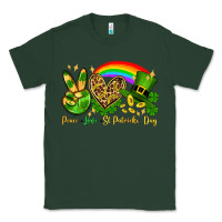 Sports Green Peace love St. Patrick's Day Classic Tee - OliviaCreatesArt