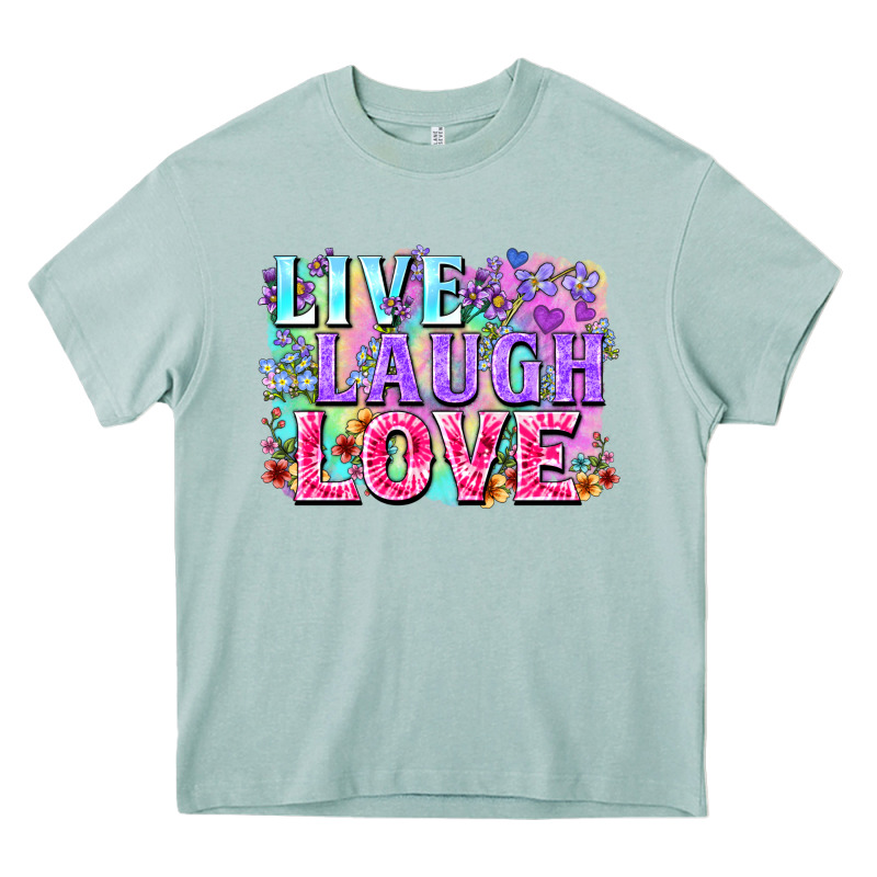 Live Laugh Love Hippie Valentine's Day Heavy Core Tee by FaDigitalArtStudio | Teevron