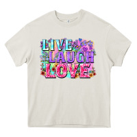 Cream Live laugh love hippie Valentine's Day Heavy Core Tee - FaDigitalArtStudio