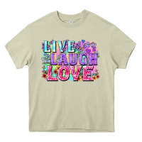 Mossy Live laugh love hippie Valentine's Day Heavy Core Tee - FaDigitalArtStudio